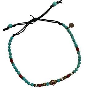 TAI turquoise coral and pearl adjustable bracelet